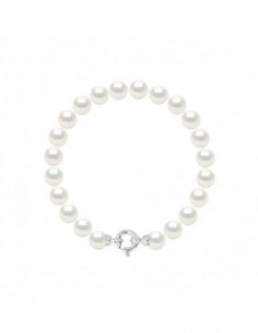 Bracelets de Perles Semi Rondes - Plusieurs Tailles Disponibles - en Argent 925 - CAPUCINE