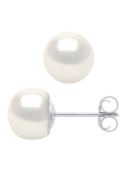 Orecchini per perle di cultura 7-8 mm - 3 colori disponibili - Argento 925 - Marina