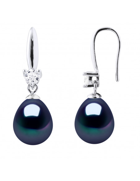 Cuentas de cultivo de plata 925 y óxidos de circonio - 2 colores - Luna