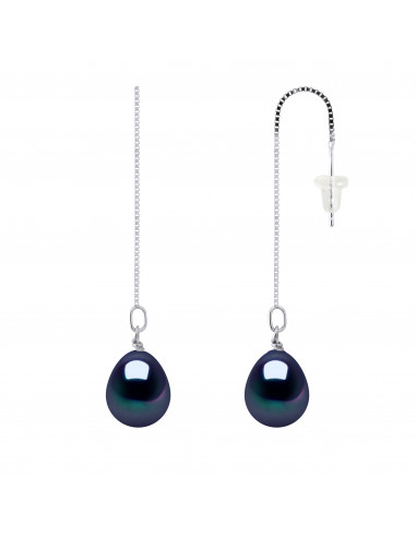 Perle perle perline orecchini perla - 2 colori - Argento 925 - Amina