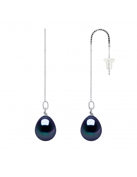 Perle perle perline orecchini perla - 2 colori - Argento 925 - Amina