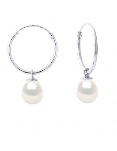 Creole Earrings Culture Beads - 5 Colors - 925 Silver - Miranda