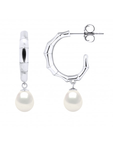 Boucles d'Oreilles Perles de Culture Poires - 5 Coloris - Argent 925 - BAMBOU