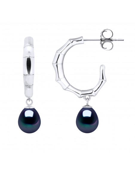 Boucles d'Oreilles Perles de Culture Poires - 5 Coloris - Argent 925 - BAMBOU