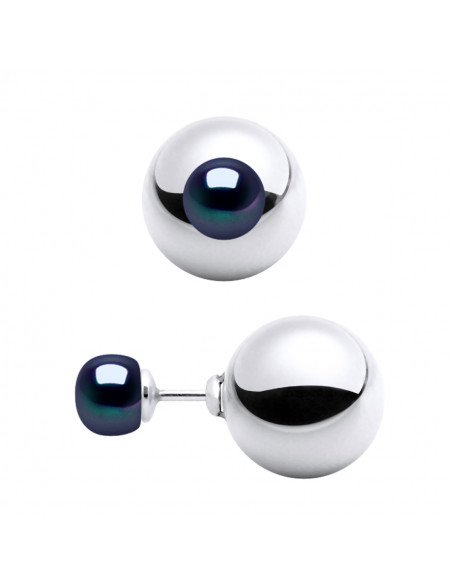 Perline di cultura da 14 mm recto-lati - 4 colori - Argento 925 - Ermine