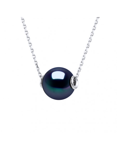 Silver Mesh Forcate Necklace 925 Thousandths - Royal Freshwater Pearl Culture Pearl of Pacific Beads