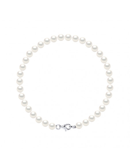 Bracciale per perline coltivate semimonite 6 mm - 2 colori - Argento 925 - Milena