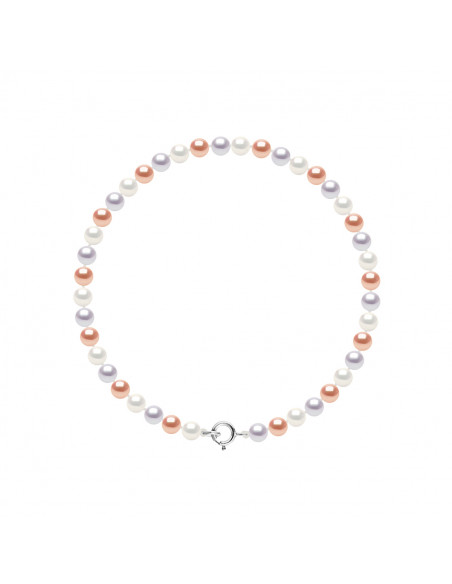 Sterling silver clasp bracelet and real random culture beads