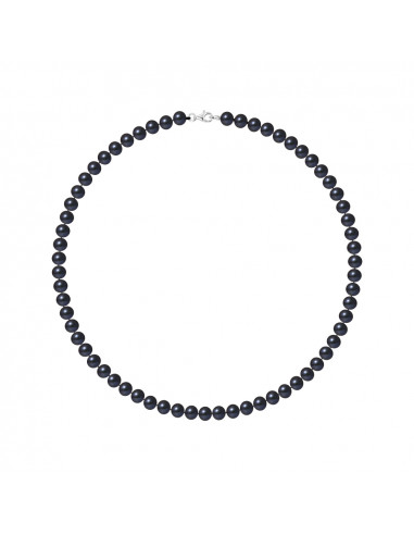 Collana Rank of Semi Round Semi Round 6 mm - 2 Colori - Argento 925 - Elya