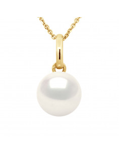 Pendentif en Or 18 Carats et Perle de Culture 7 mm - 2 Coloris - EMILIA