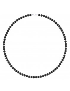 Collier en Pierre de Lave Naturelle - Différentes Longueurs - Argent 925 - LUCY