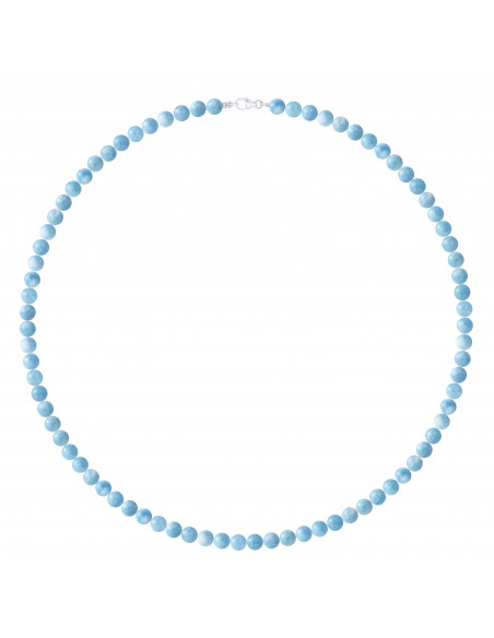 Collana di acquisi marina naturale - Diverse lunghezze - Argento 925 - Lucy