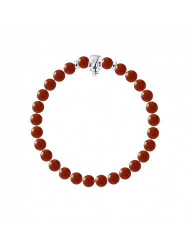 Armbandkopf des Todes und des etablierten etates - Silber 925 - Skully