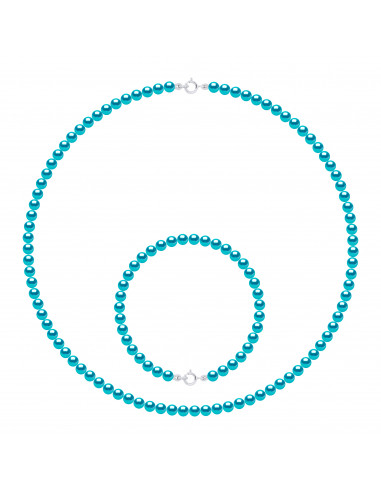 Endrums Perle Collana e bracciale Bracciale Perline da 4 mm - Gold Chiusura - 8 colori - Angela