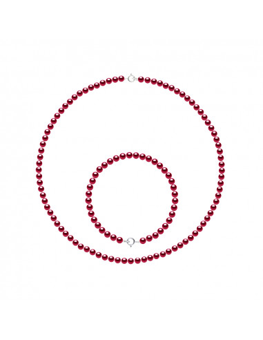 Endrums Perlen Halskette und Armband Kultur Perlen 4 mm - Goldschließe - 8 Farben - Angela