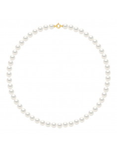 Collier Rang de Perles Rondes 9 mm - Longueur 50 cm - 2 Coloris - Fermoir Or - MILLA