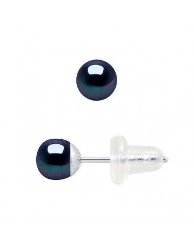 Goldohrringe und 4-mm-Kulturperlen - 6 Farben - Soroya