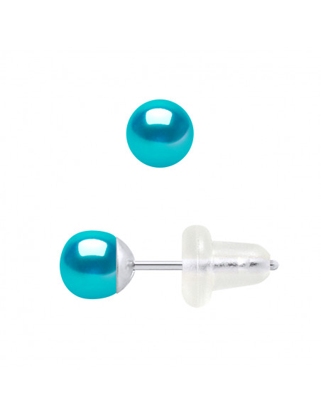 Goldohrringe und 4-mm-Kulturperlen - 6 Farben - Soroya