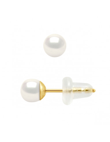 Orecchini in oro e perline di cultura da 4 mm - 6 colori - Soroya