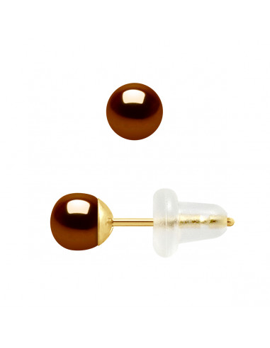 Orecchini in oro e perline di cultura da 4 mm - 6 colori - Soroya