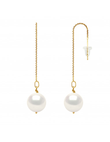 Earrings Douxes in Gold and Culture Beads - 2 Colors - Sandra