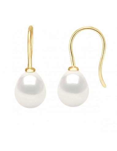 Orecchini pendenti in oro e perline di coltura per pera 8 mm - 2 colori - Cindy