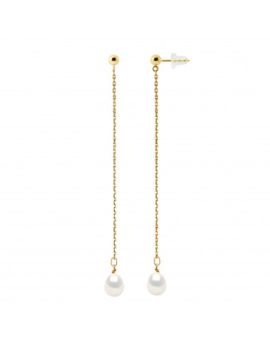 Gold Pendants Earrings and Culture Beads - 3 Colors - Tatiana