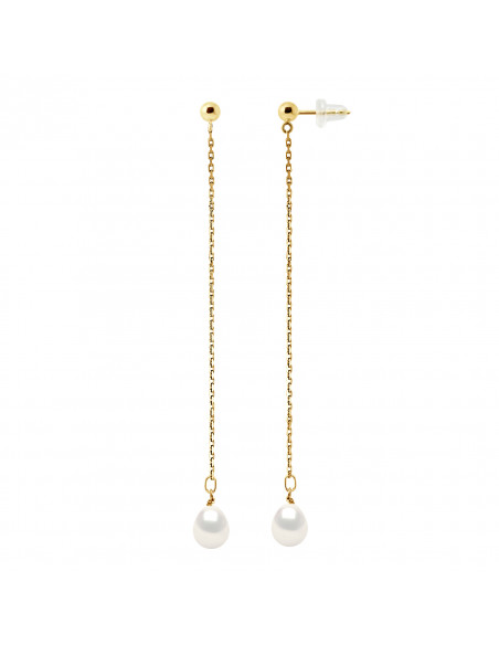 Gold Pendants Earrings and Culture Beads - 3 Colors - Tatiana