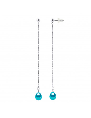 Pendientes de colgantes de oro y cuentas de cultura - 3 colores - Tatiana