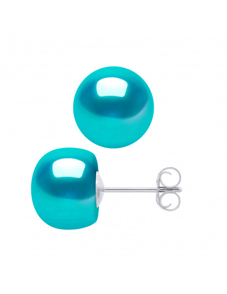 9-10 mm Culture Beads Earrings - 5 Colors Available - Silver 925 - Magaly