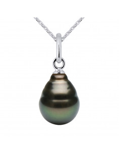 Pendentif Or et Perle de Tahiti Semi Baroque 8 mm - TIKEHAU