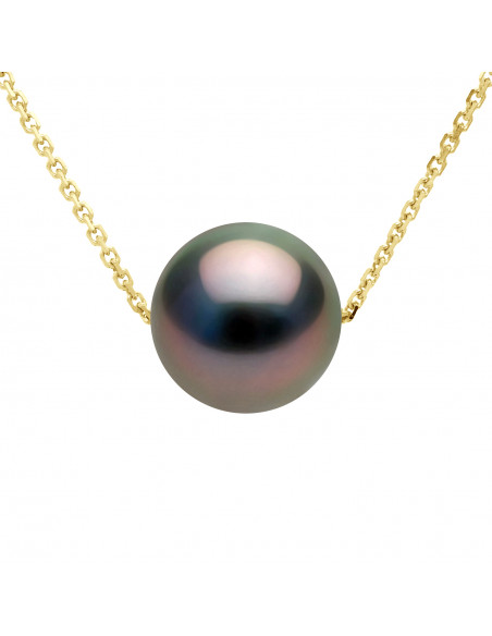 Collier Chaîne en Or et Perle de Tahiti Ronde 8 mm - PATANGA