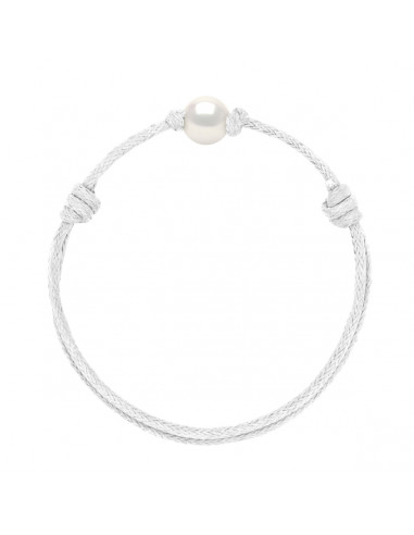 Bracciale con attacco scorrevole Bracciale Bianco Branzoni 9 mm - 12 Colori del cavo - ANA