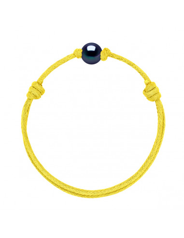 Pulsera de enlace deslizante Black Culture Bead 9 mm - 12 colores del cable - María