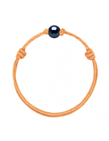 Pulsera de enlace deslizante Black Culture Bead 9 mm - 12 colores del cable - María