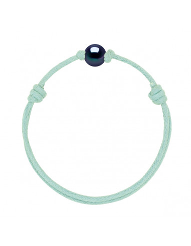 Pulsera de enlace deslizante Black Culture Bead 9 mm - 12 colores del cable - María