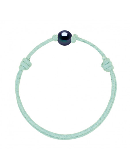 Pulsera de enlace deslizante Black Culture Bead 9 mm - 12 colores del cable - María