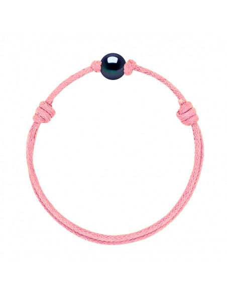 Pulsera de enlace deslizante Black Culture Bead 9 mm - 12 colores del cable - María