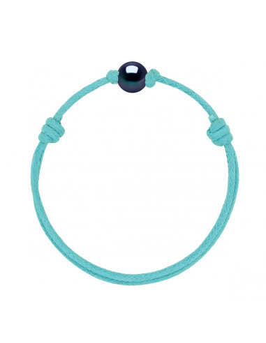 Pulsera de enlace deslizante Black Culture Bead 9 mm - 12 colores del cable - María