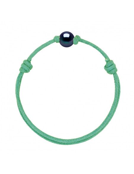 Pulsera de enlace deslizante Black Culture Bead 9 mm - 12 colores del cable - María