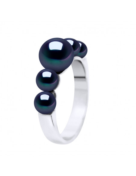 Bague Perles de Culture Rondes 4 et 7 mm - 3 Coloris - Argent 925 - ROSY