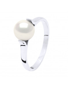 Jonc Perle de Culture Ronde 7 mm en Argent 925 - 2 Coloris - LOUANA