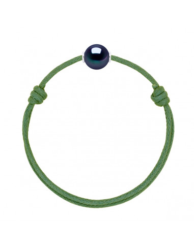 Verknüpfung Luxuskultur-Perlen 10 mm - 10 Kordelfarbe - Silber 925 - Mona