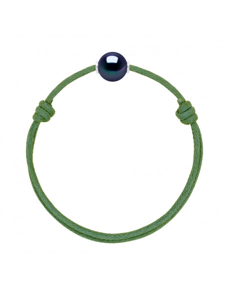 Verknüpfung Luxuskultur-Perlen 10 mm - 10 Kordelfarbe - Silber 925 - Mona