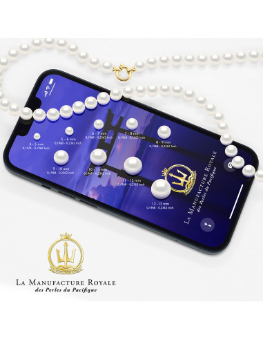 18K gold pendant and 7 mm culture pearl - 2 colors - Emilia