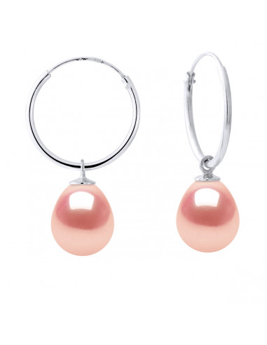 925 CREOLES DE PLATA Y PERAS DE PERA PERAS 9 MM - 5 COLORES - Margo