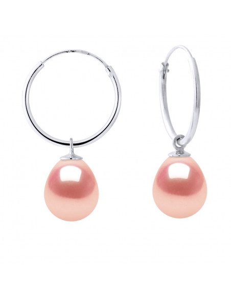 925 CREOLES DE PLATA Y PERAS DE PERA PERAS 9 MM - 5 COLORES - Margo