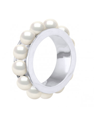 925 silver alliance and 4 mm culture beads - 3 colors - Aya