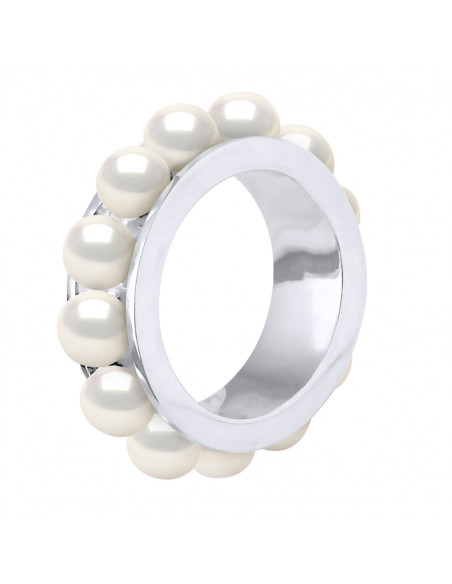 925 Alianza de plata y cuentas de cultivo de 4 mm - 3 colores - AYA