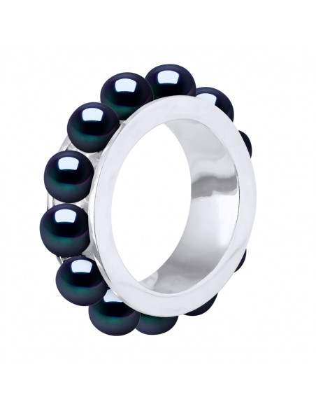 925 silver alliance and 4 mm culture beads - 3 colors - Aya